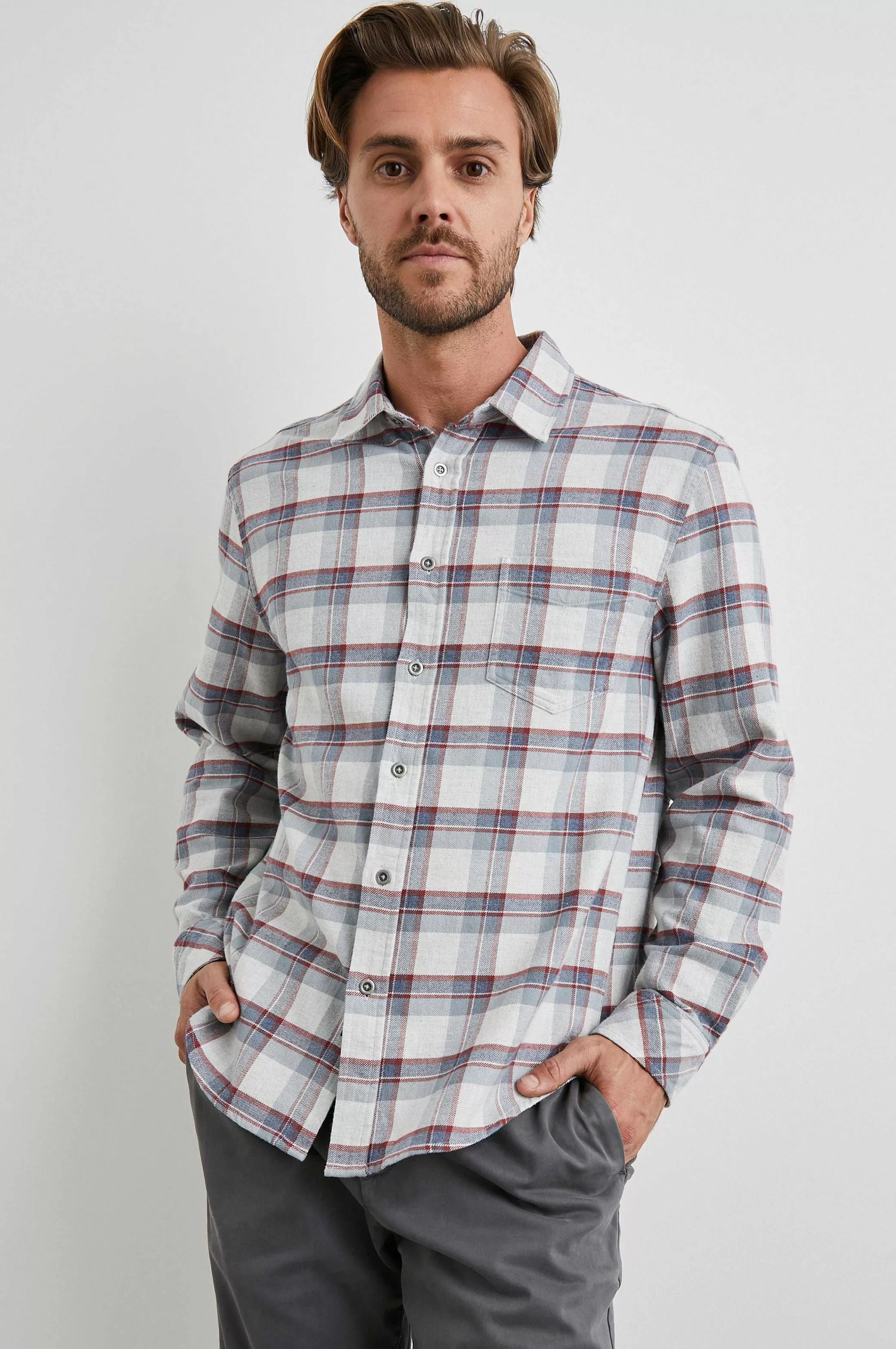 Overhemden-Rails Bos Shirt - Moab Sky Melange