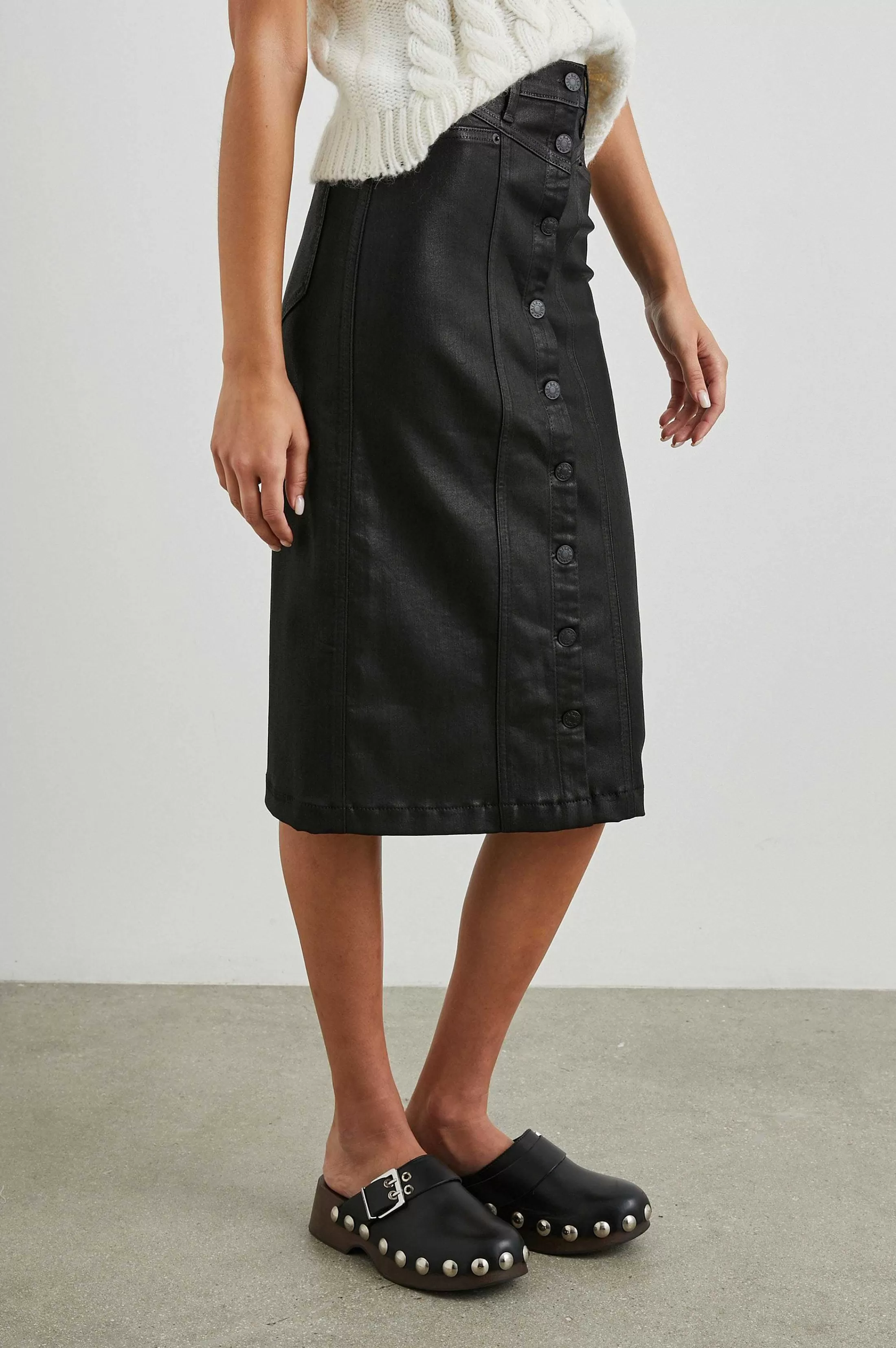 Denim-Rails Broadway Rok - Gecoate Noir