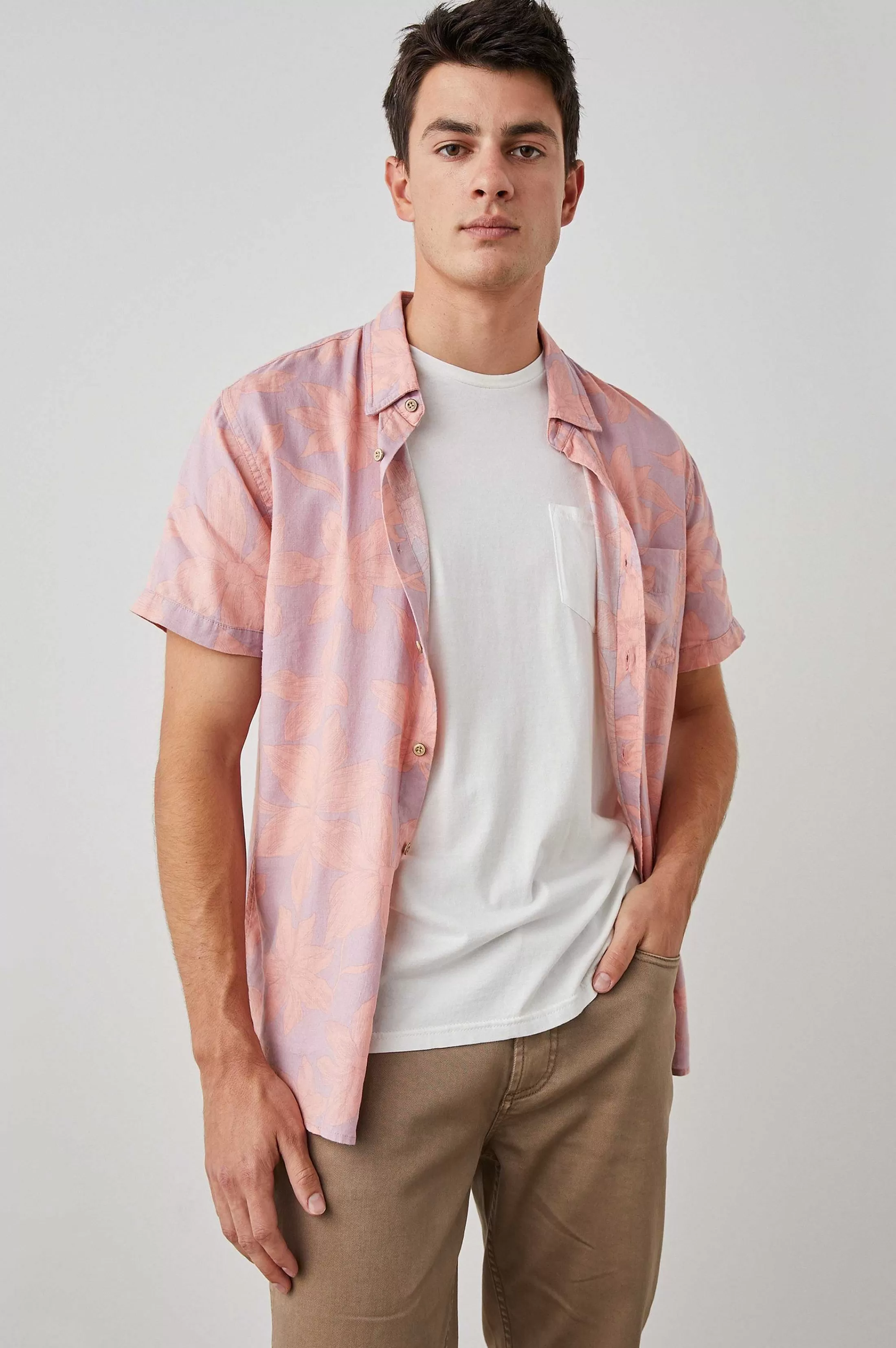 Overhemden-Rails Carson Shirt - Tuinzand Flamingo