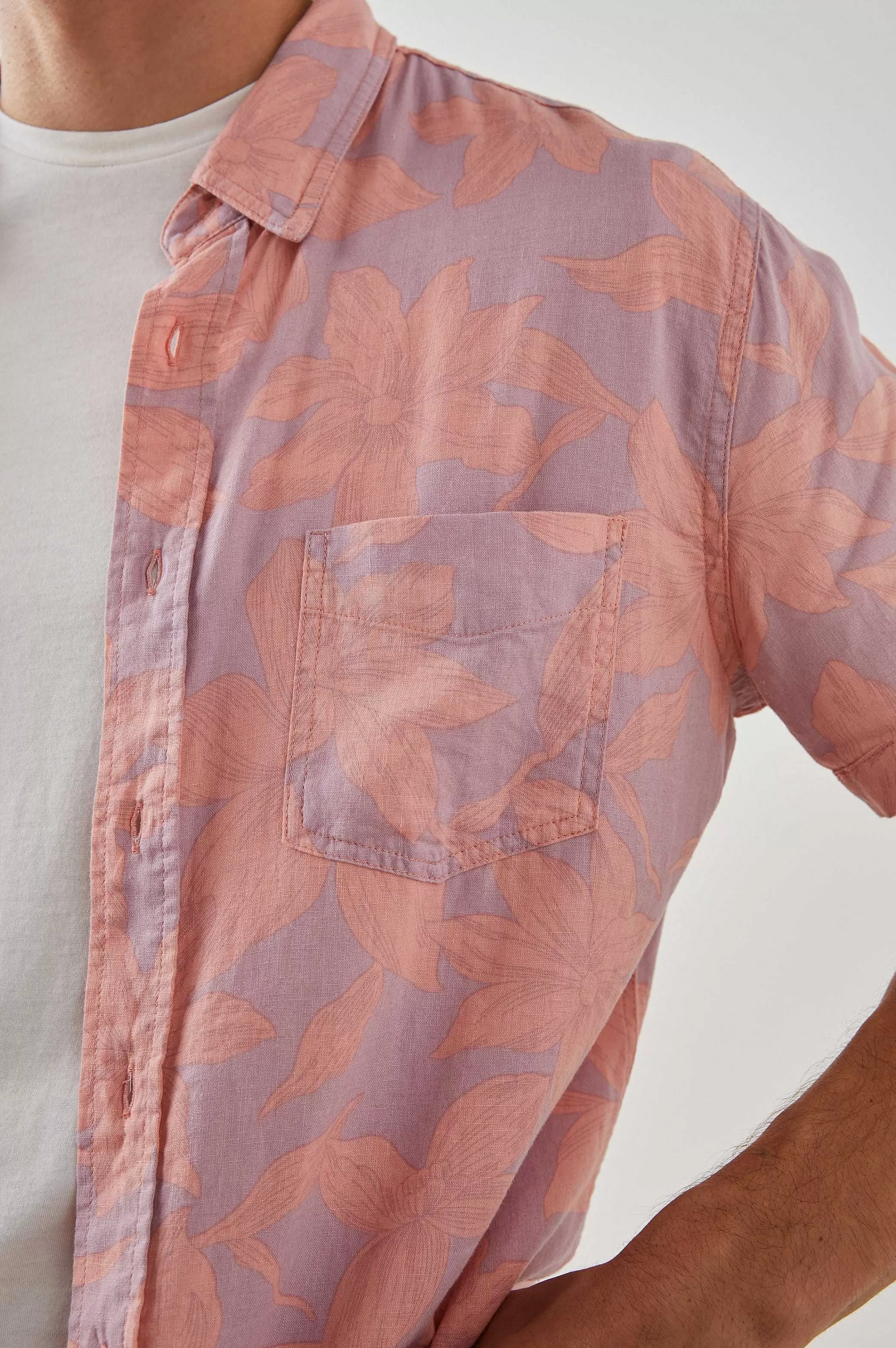 Overhemden-Rails Carson Shirt - Tuinzand Flamingo