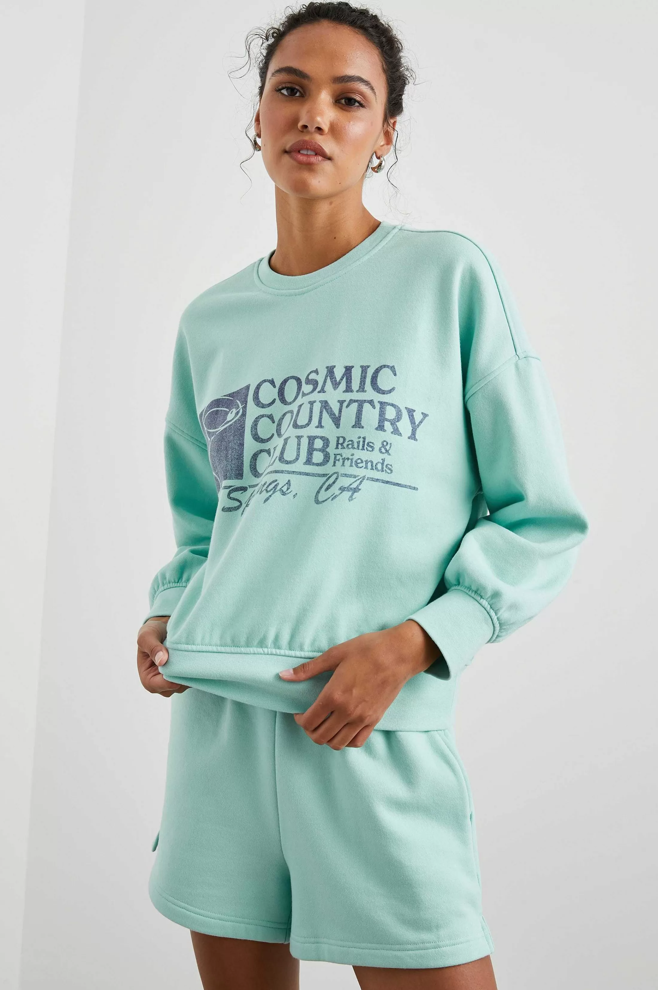 Lounge-Rails Favoriete Sweatshirt - Mint Cosmic Country Club