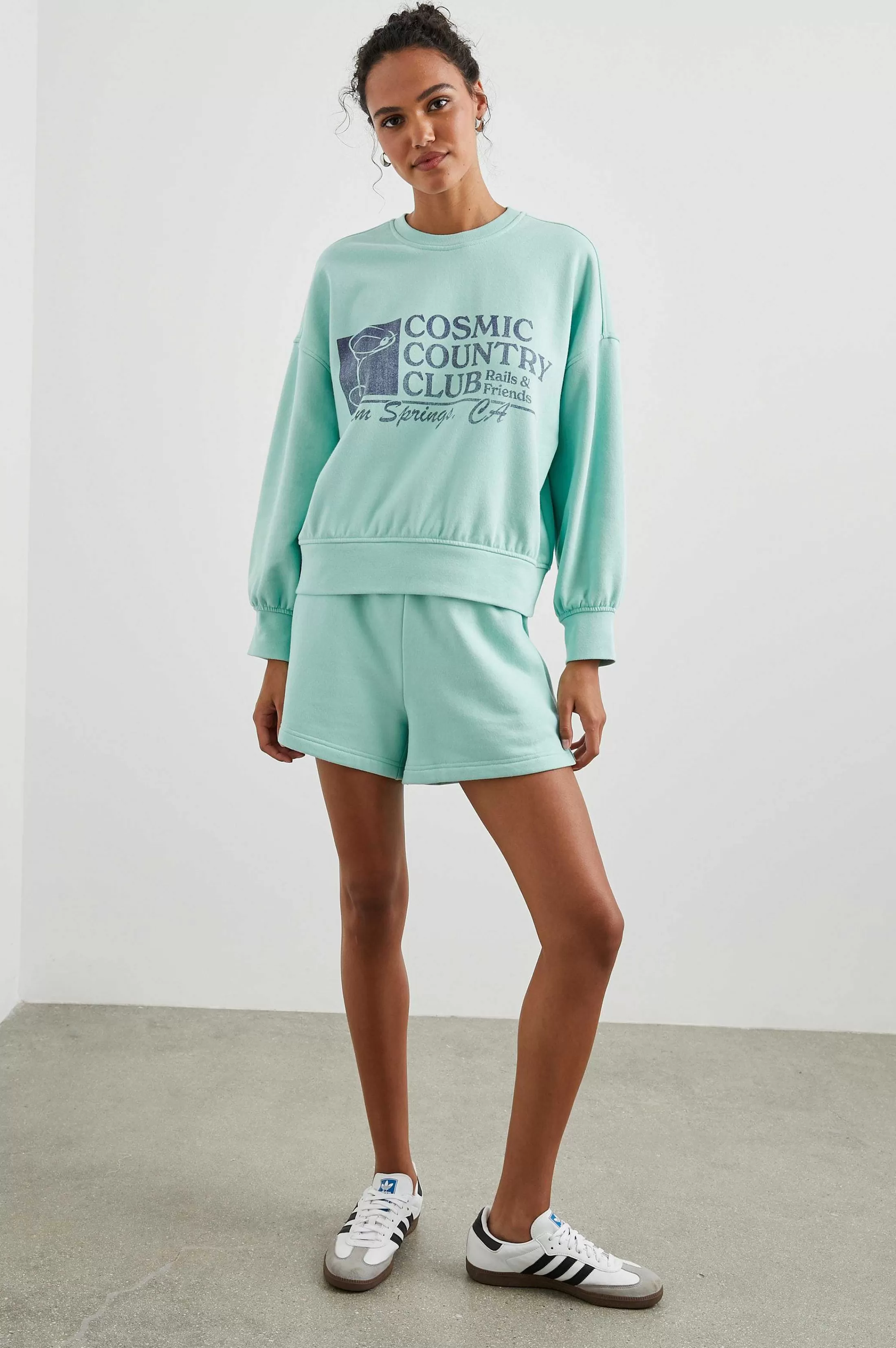 Bovenkanten-Rails Favoriete Sweatshirt - Mint Cosmic Country Club