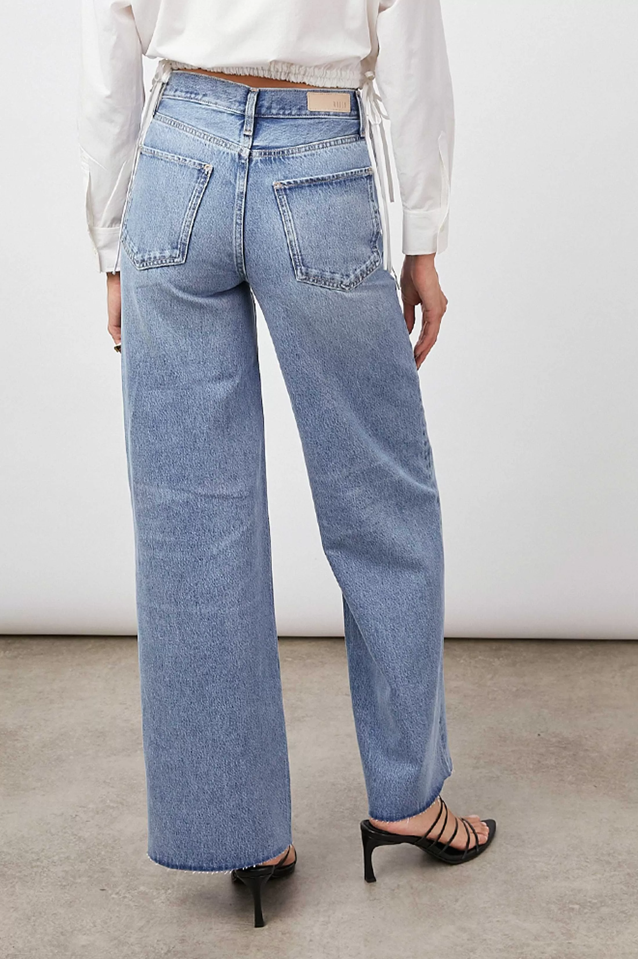 Denim-Rails Getty Wide Leg - Brezy Blauw Distress