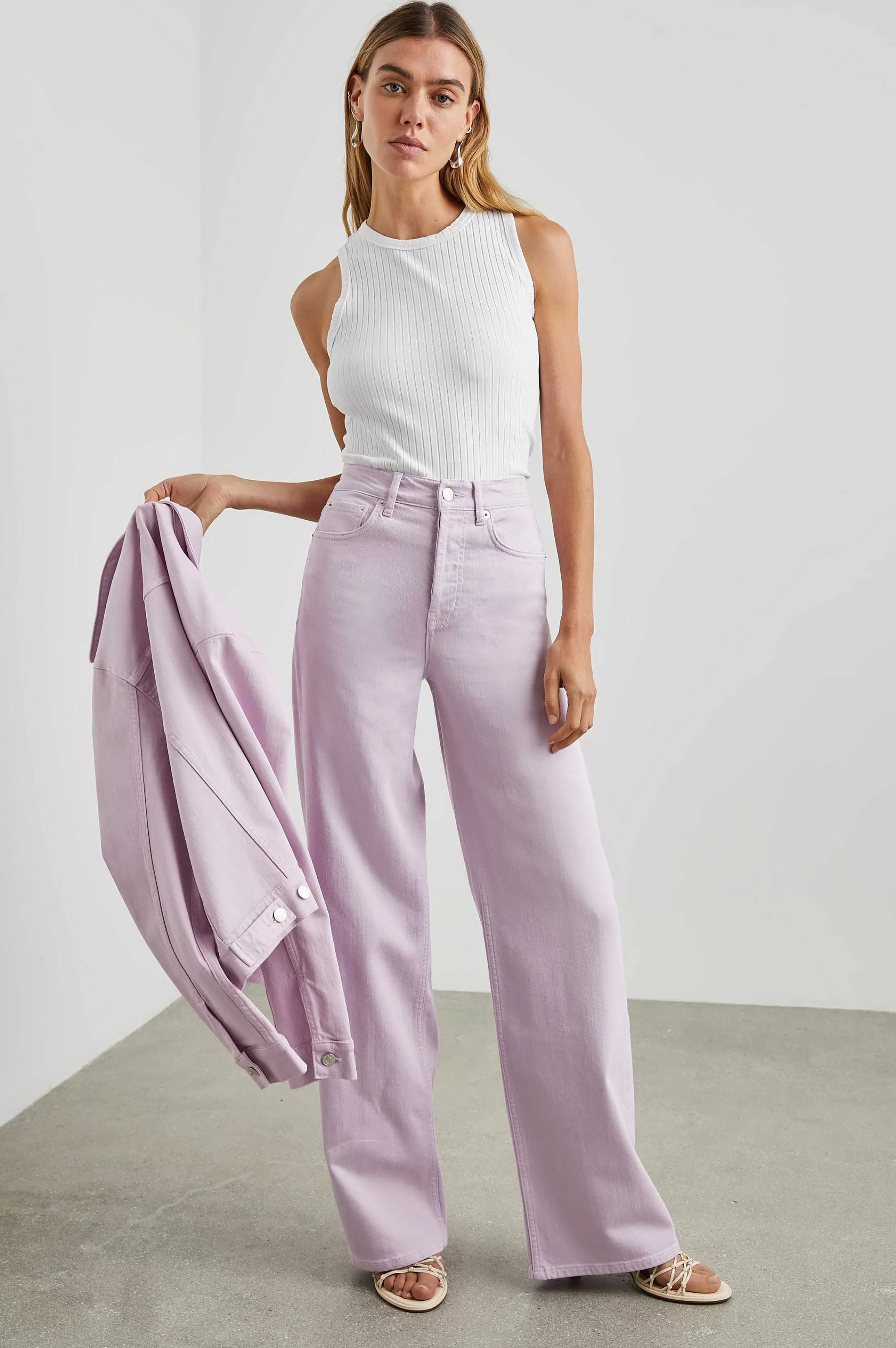 Denim-Rails Getty Wide Leg - Lilac