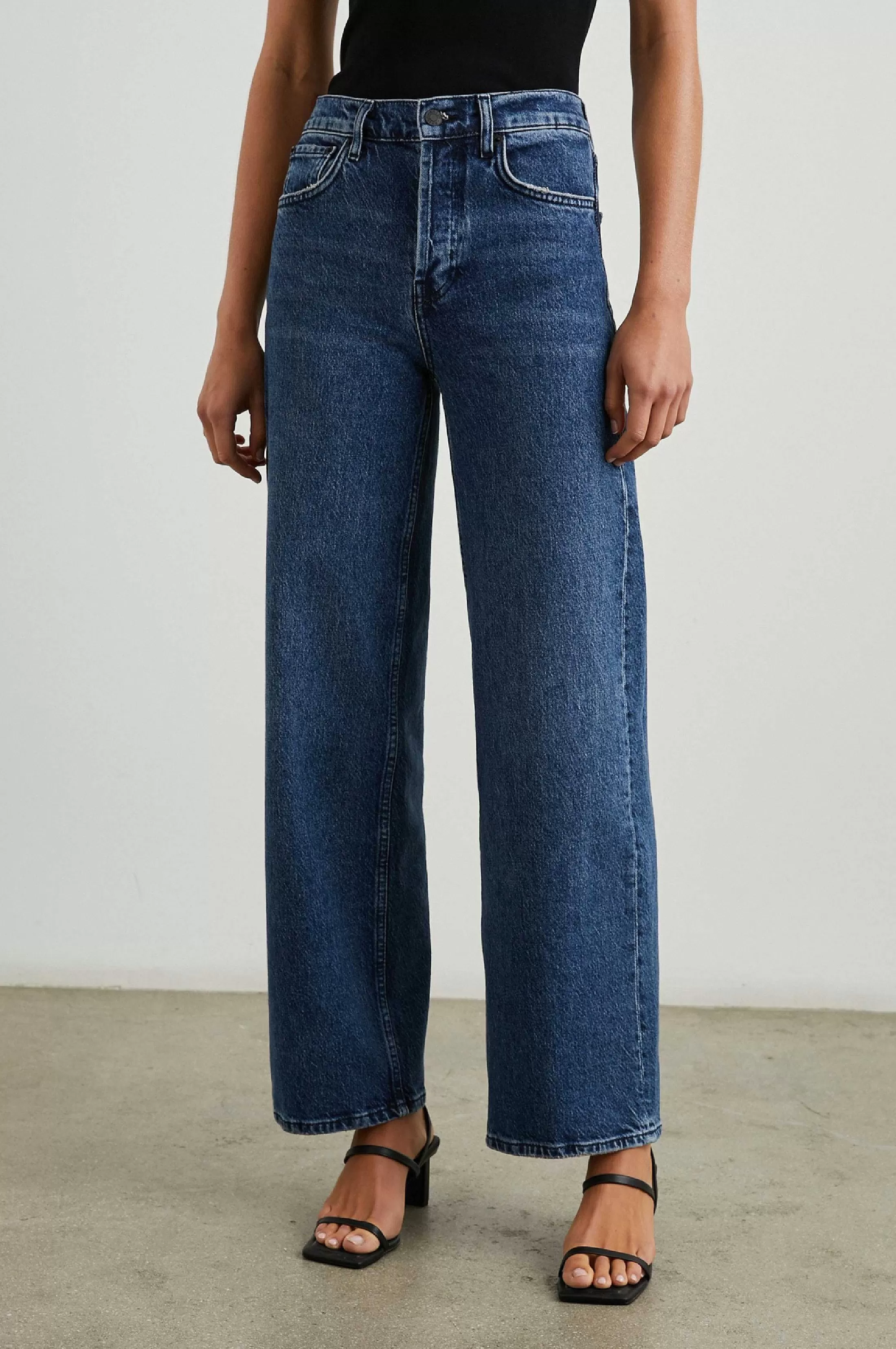 Denim-Rails Getty Wide Leg - Maanverlichte Oceaan