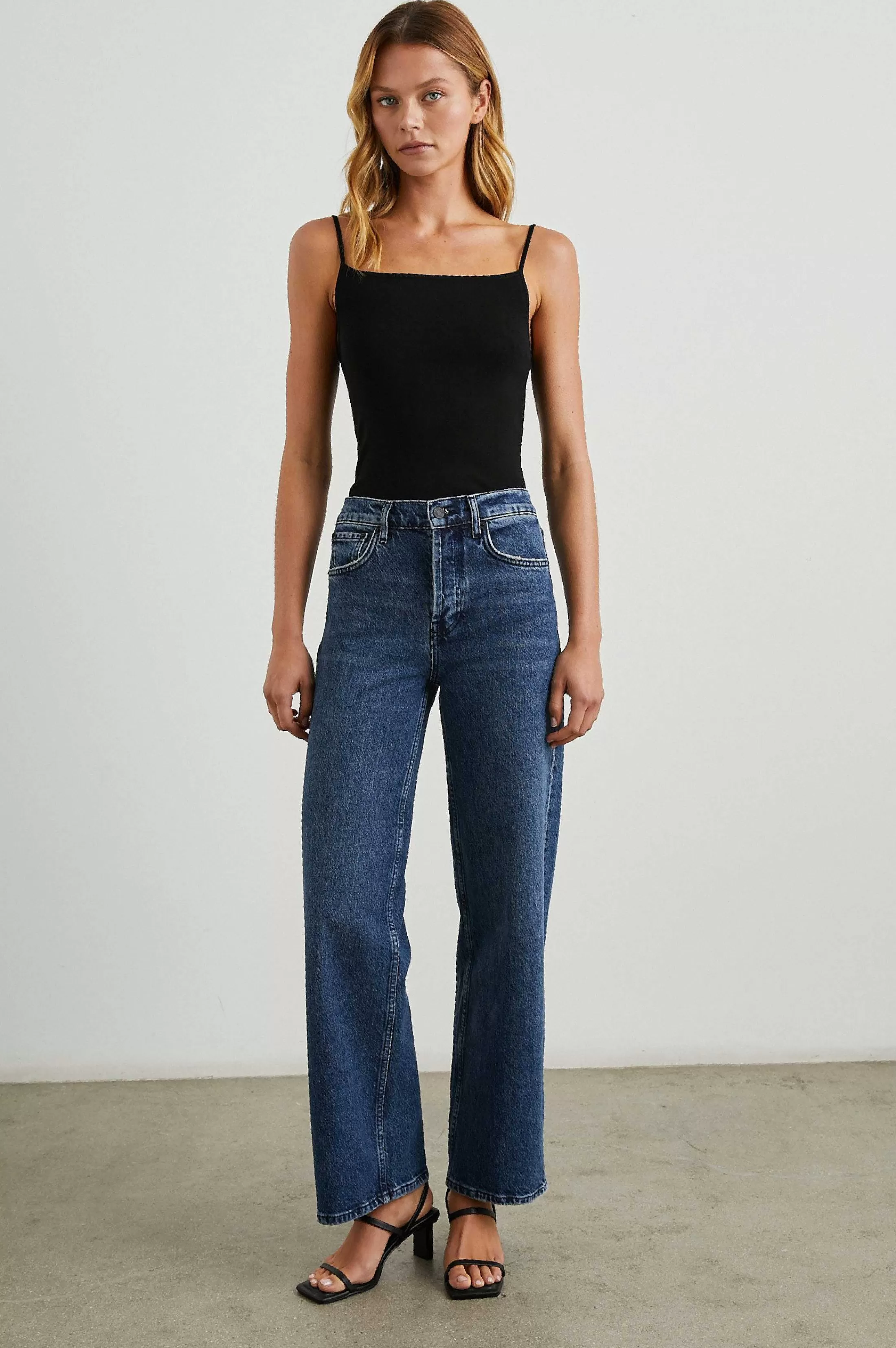 Denim-Rails Getty Wide Leg - Maanverlichte Oceaan