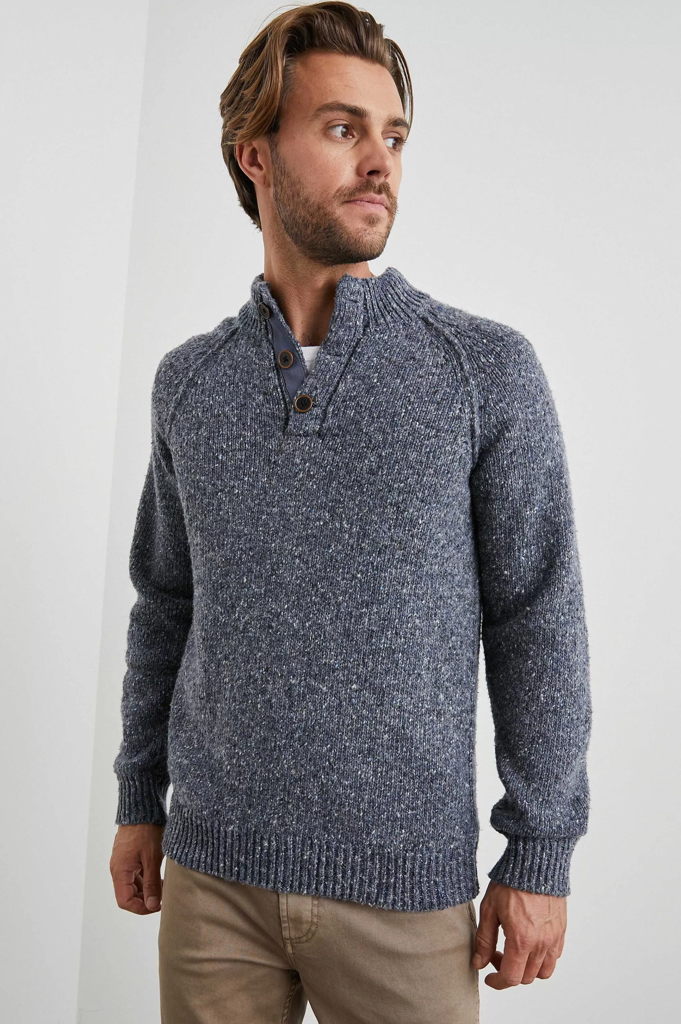 Truien-Rails Harding Sweater - Blauw Nep