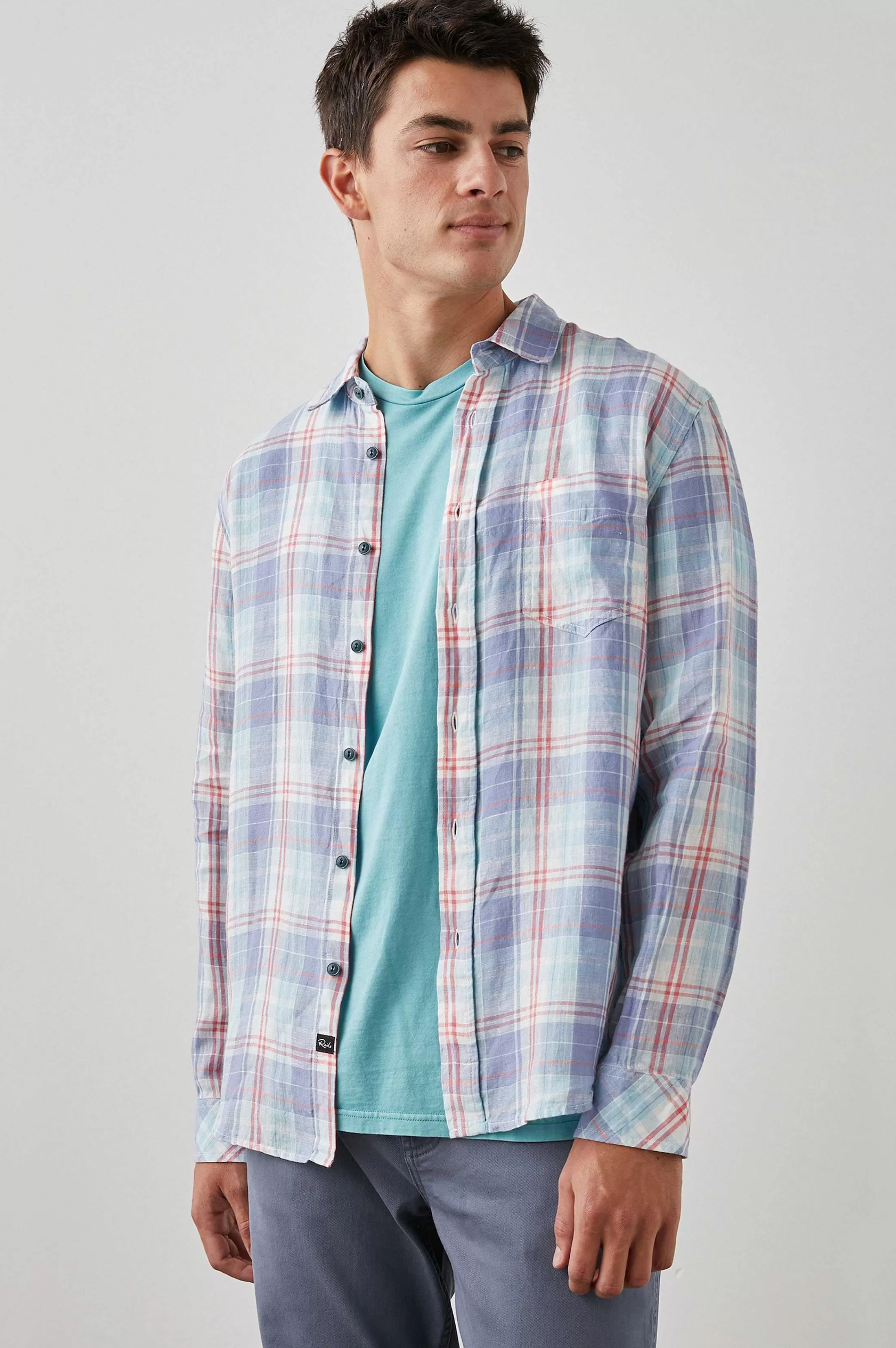 Overhemden-Rails Havana Shirt - Lavendel Aqua Crimson