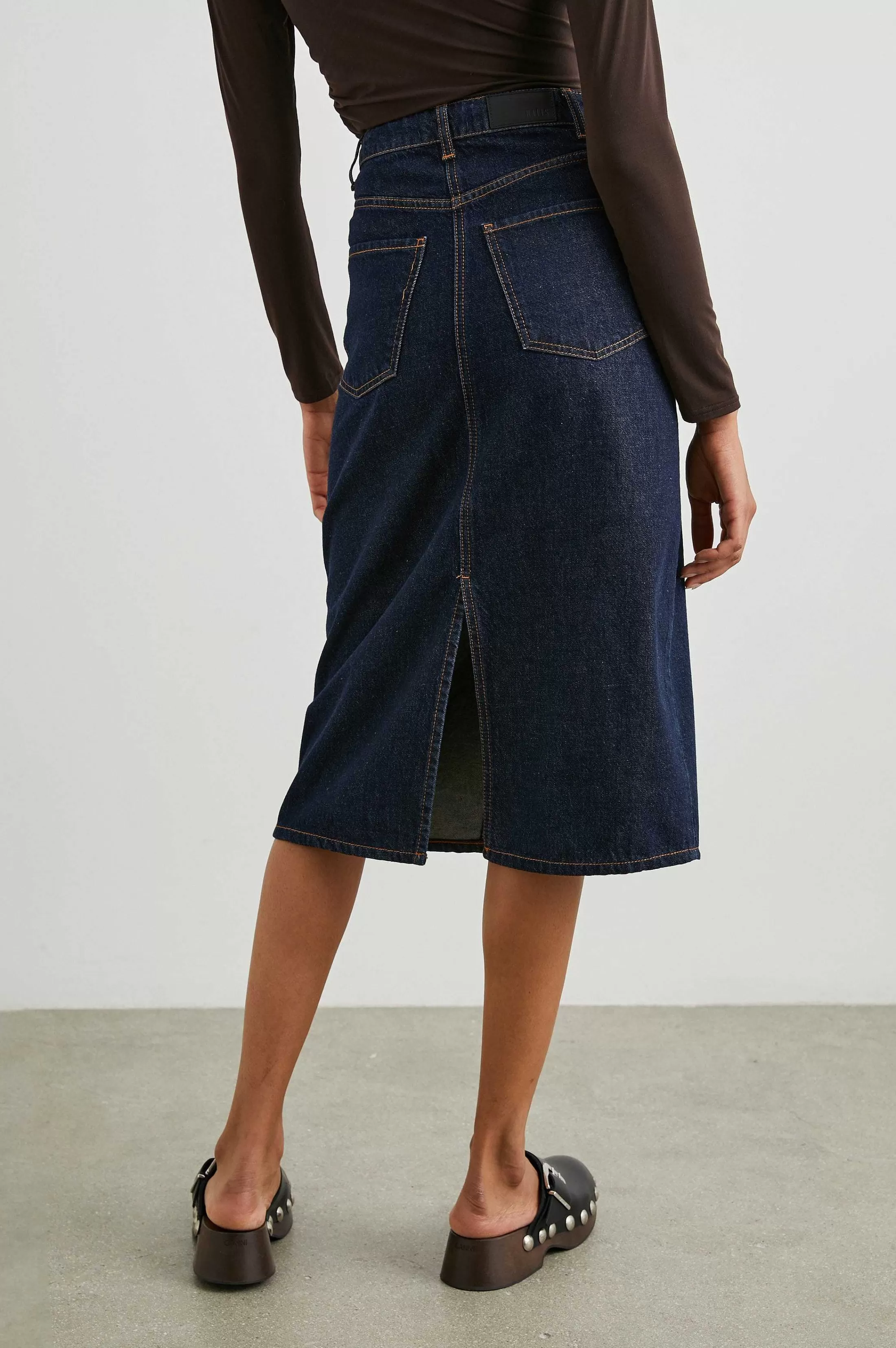 Denim-Rails Highland Rok - Middernachtblauw