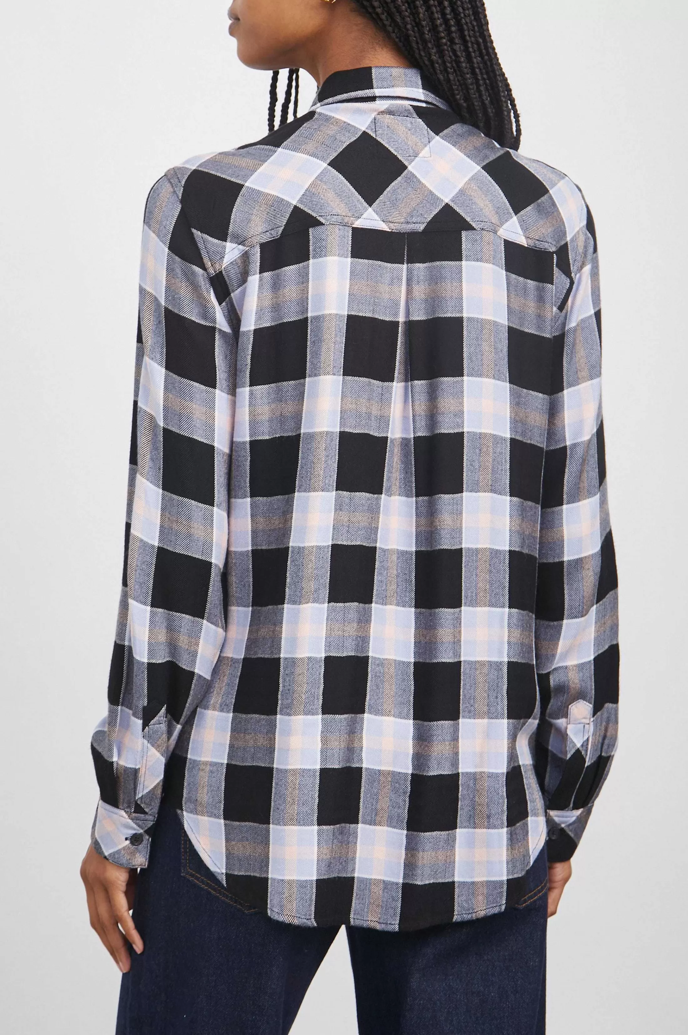 Bovenkanten-Rails Jager Shirt - Onyx Pewinkle Blush