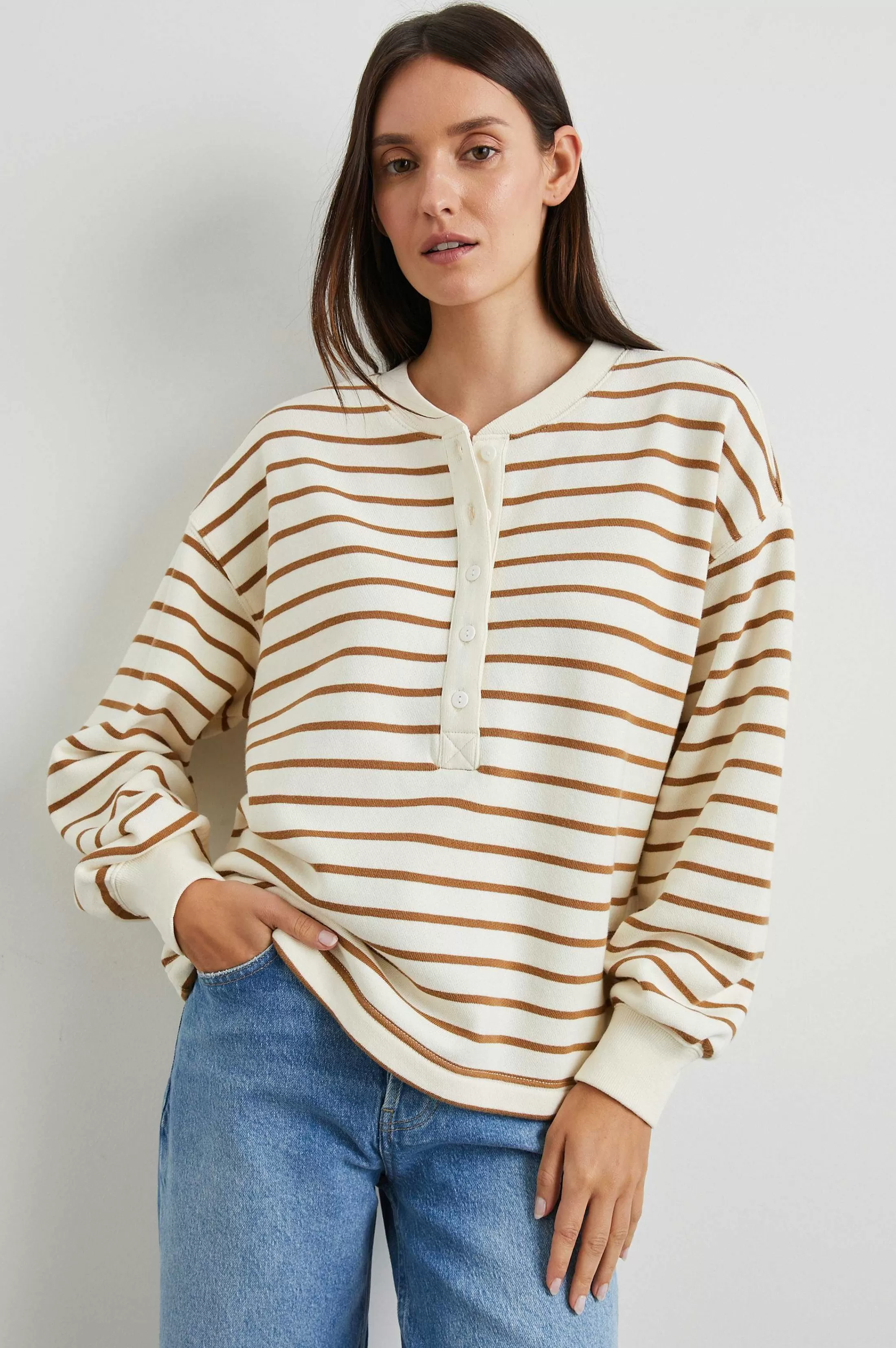 Truien-Rails Joan Sweatshirt - Karmelstreep