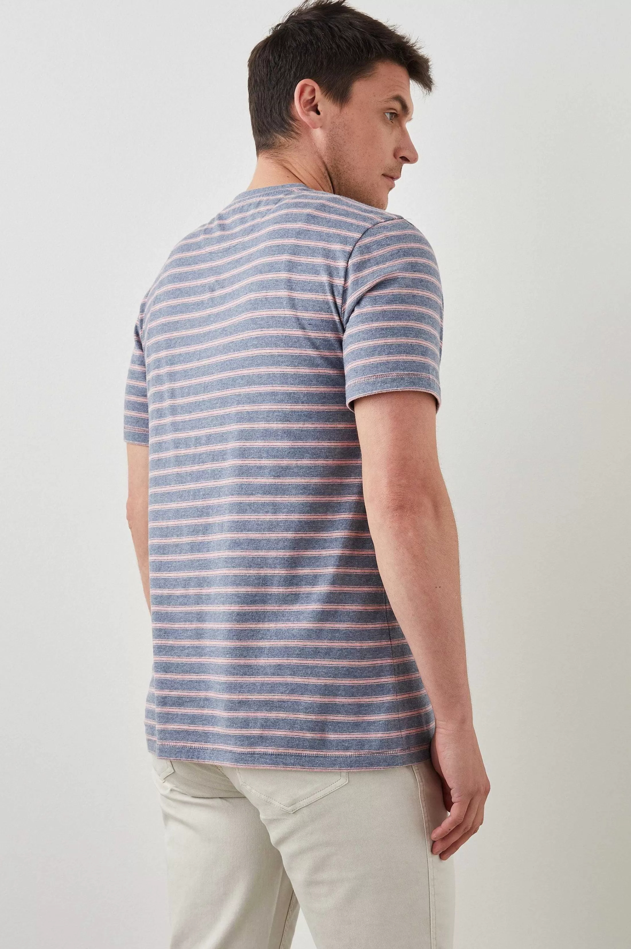 T-Shirts En Polo'S-Rails Kai Top - Staal Rose Heather Stripe