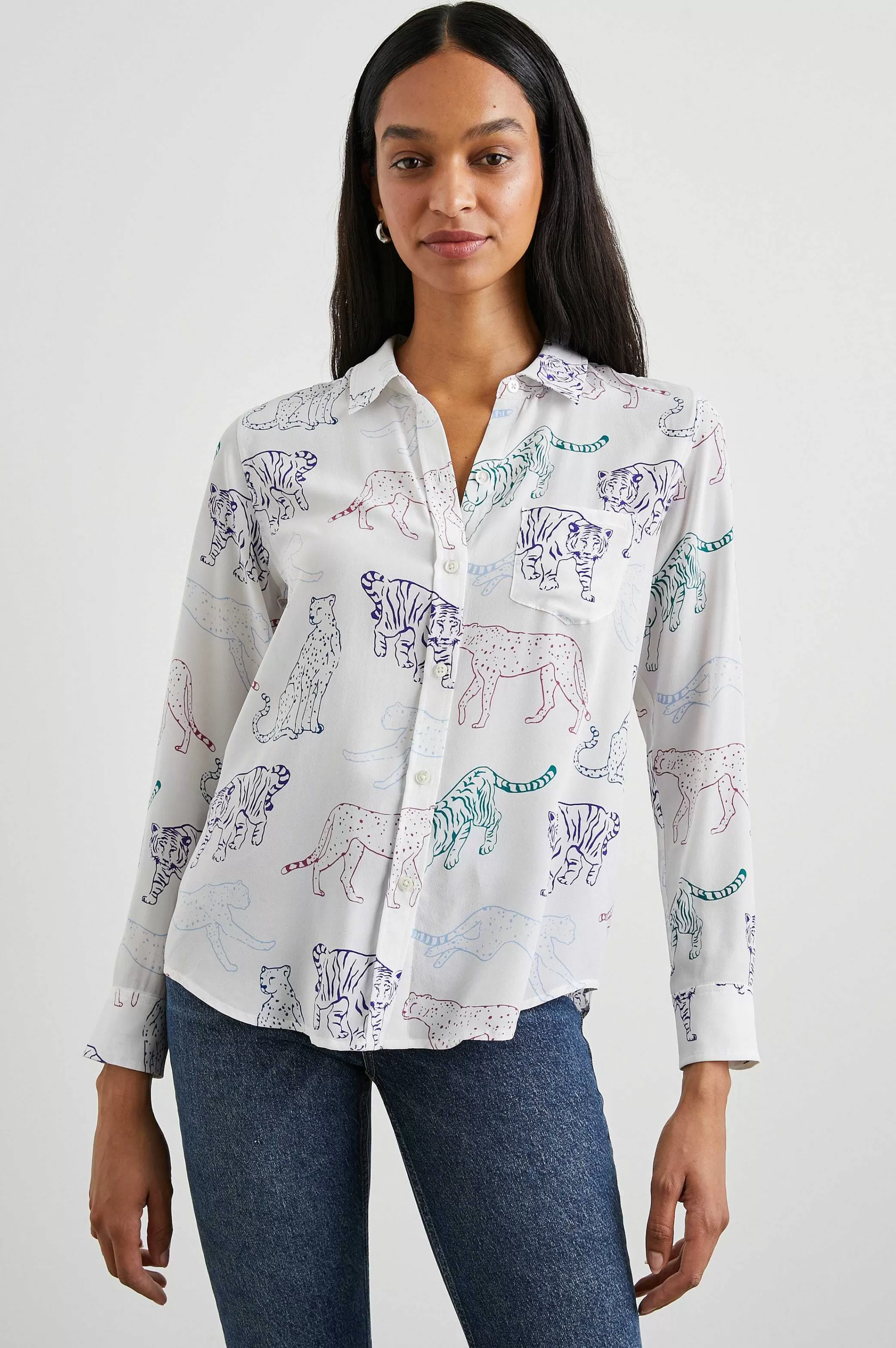 Bovenkanten-Rails Kate Shirt - Juweel Wildcatten