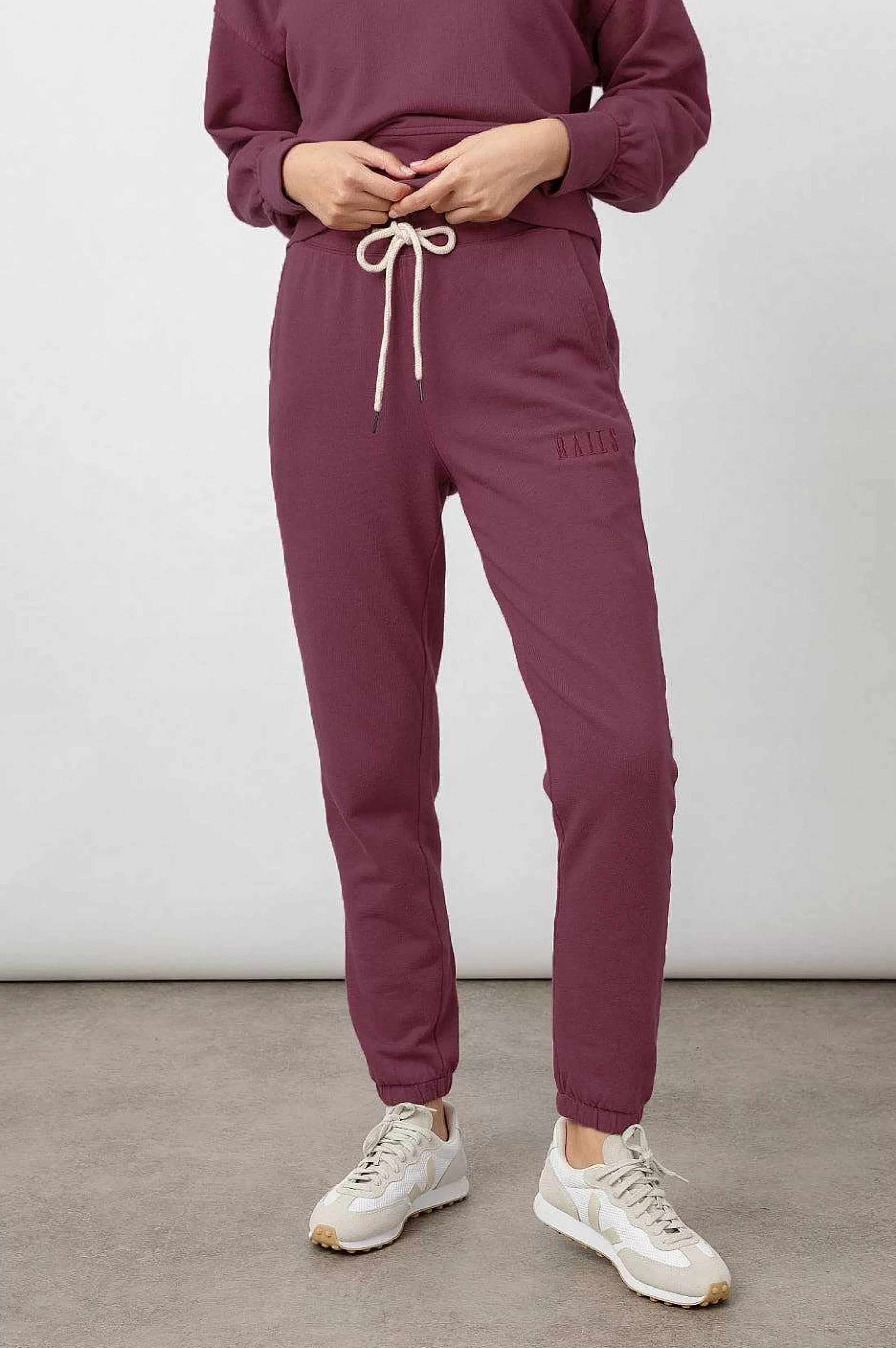 Broeken En Korte Broeken-Rails Kingston Sweatbroek - Cranberry