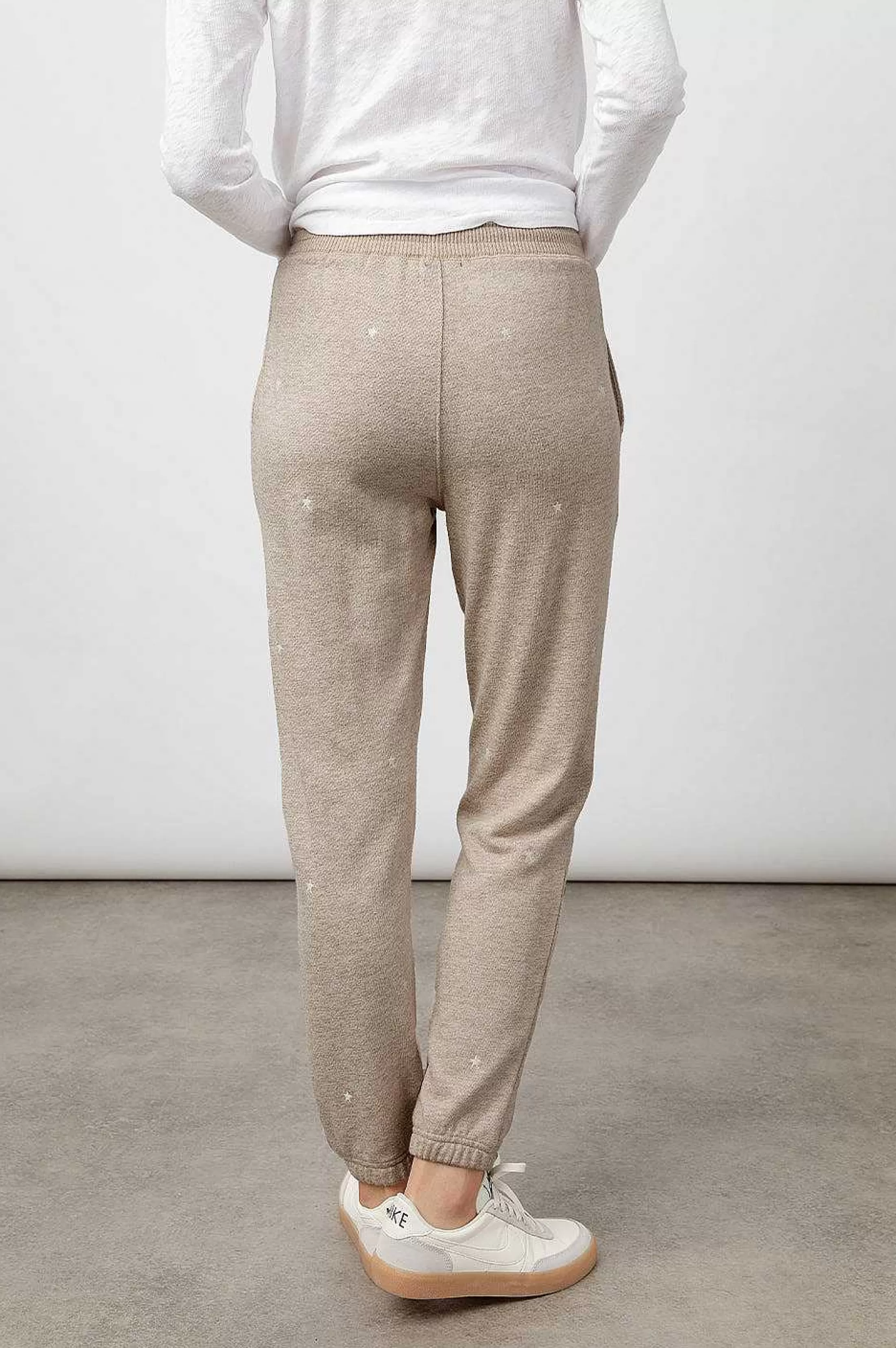 Lounge-Rails Kingston Sweatpant - Heather Bruin Geborduurde Sterren