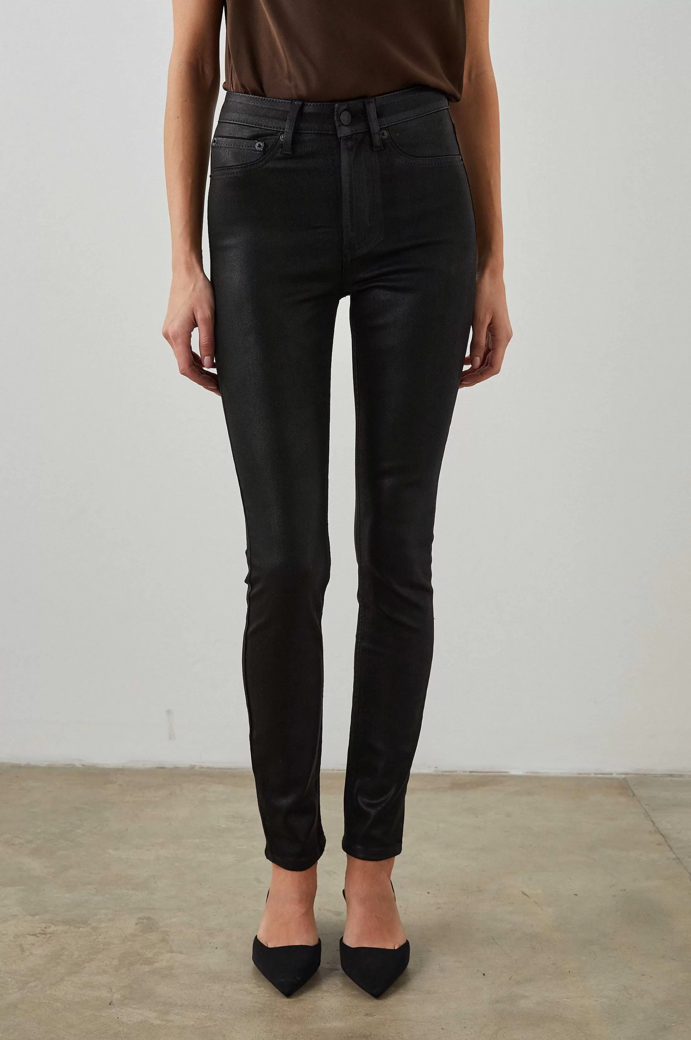 Denim-Rails Larchmont Skinny - Gecoate Noir