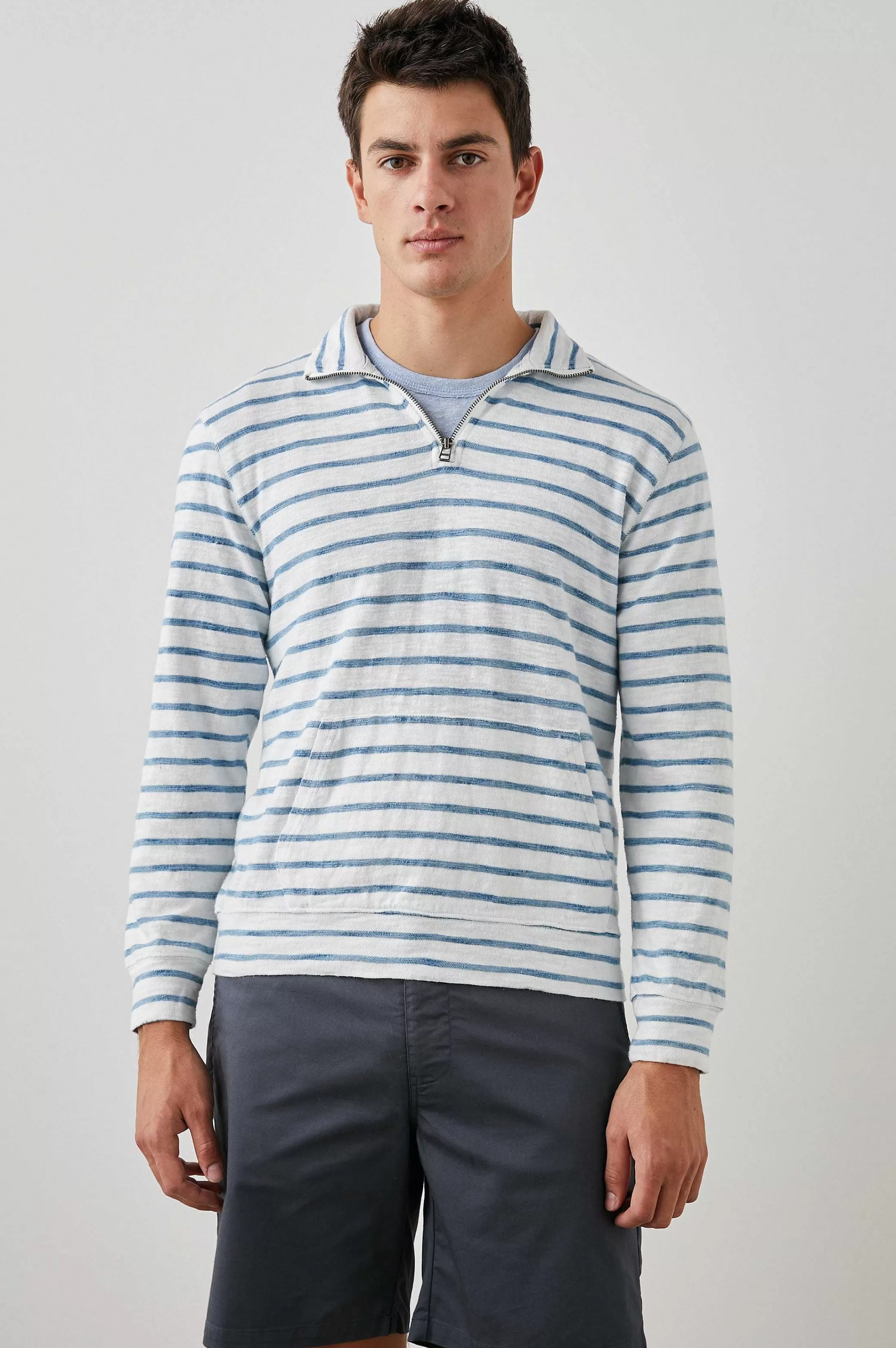 Sweatshirts En Hoodies-Rails Leorio Sweatshirt - Canvas Met Bretonse Strepen