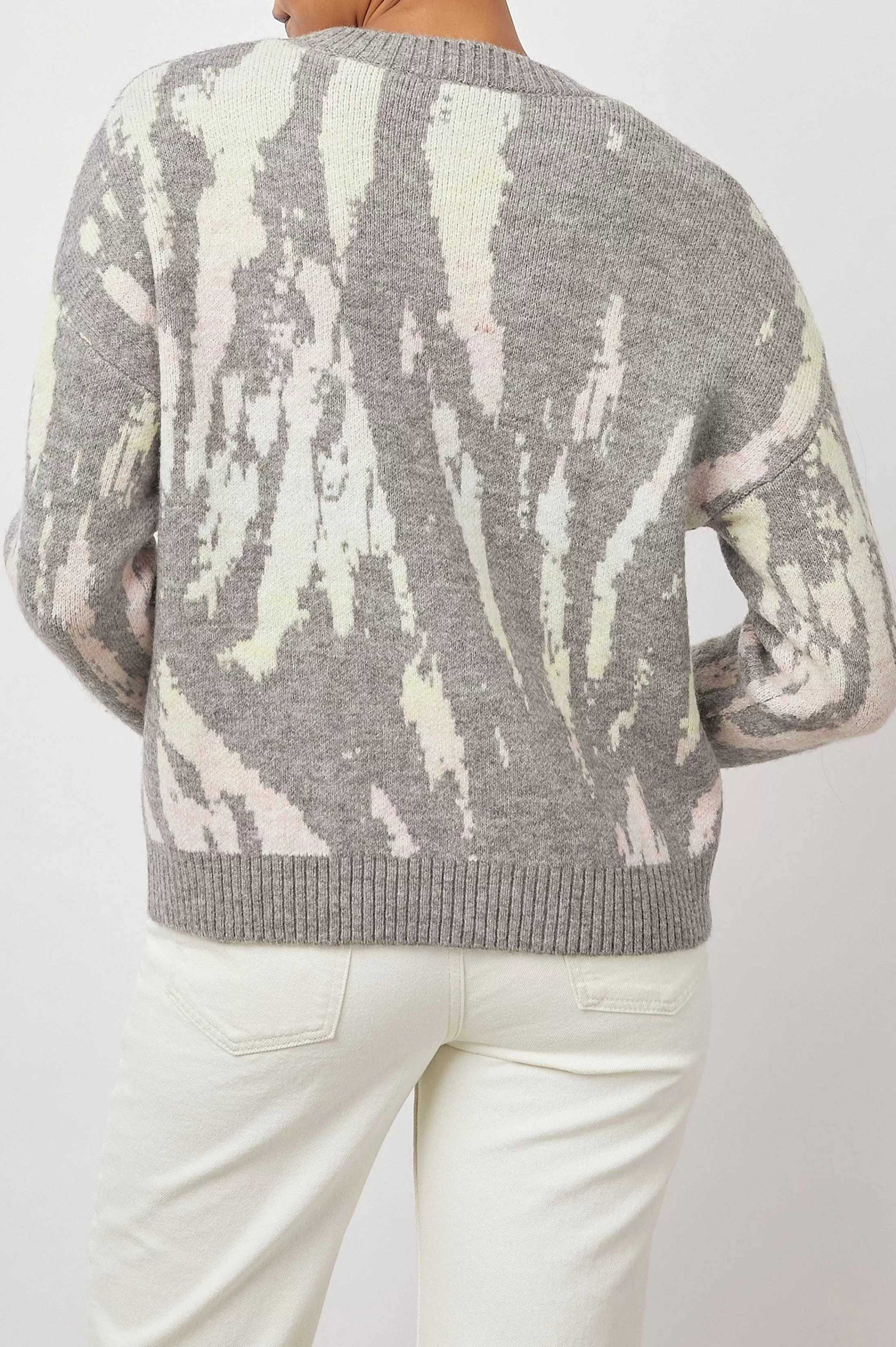 Truien-Rails Maagd Sweater - Grijze Tie-Dye