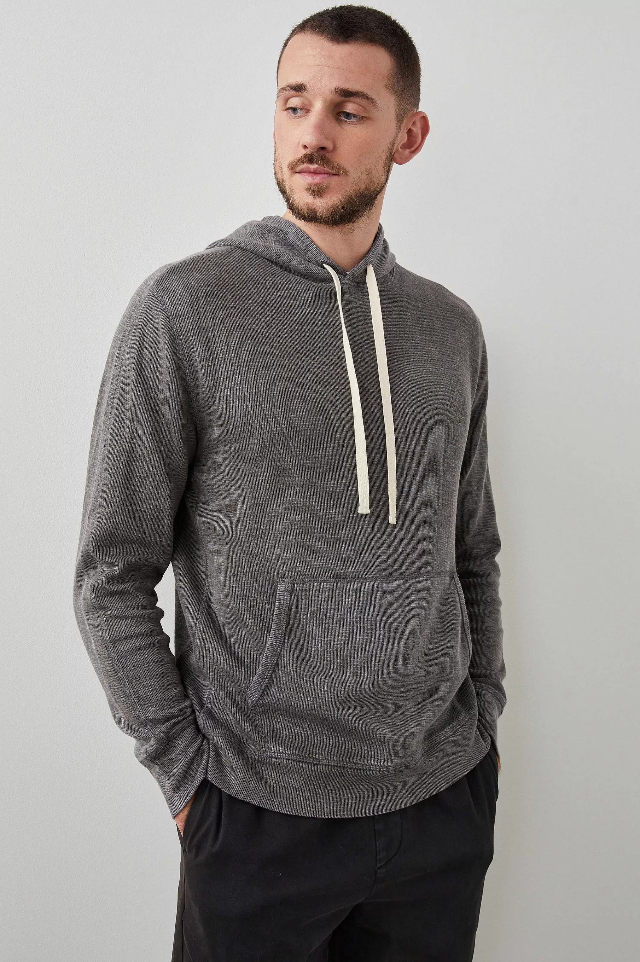 Lounge-Rails Mammoet Hoodie - Gewassen Zwart