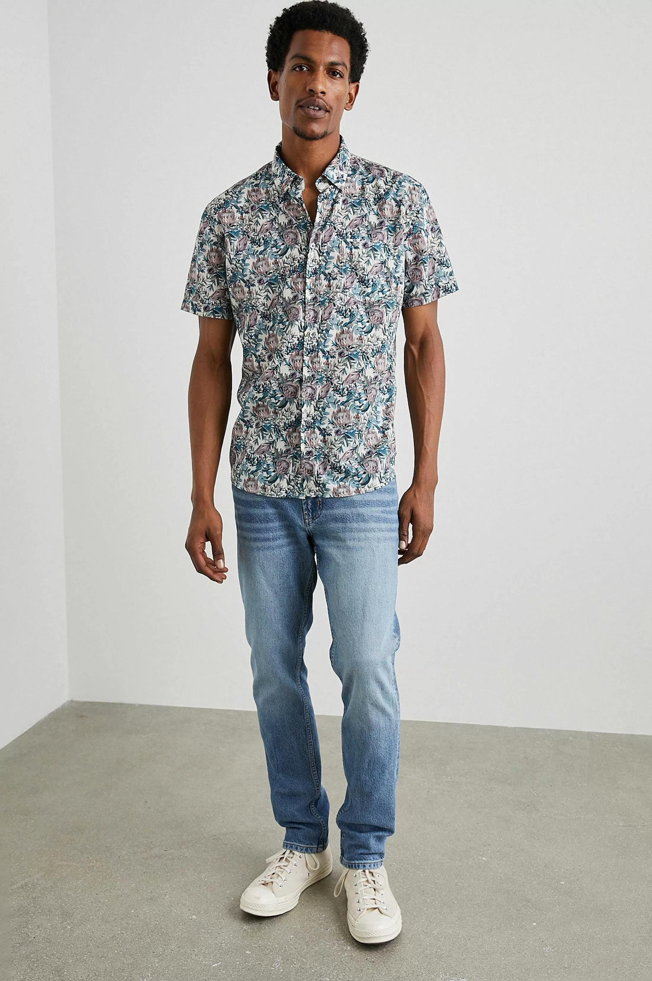 Overhemden-Rails Monaco Shirt - Aquarel Bloemen Multi