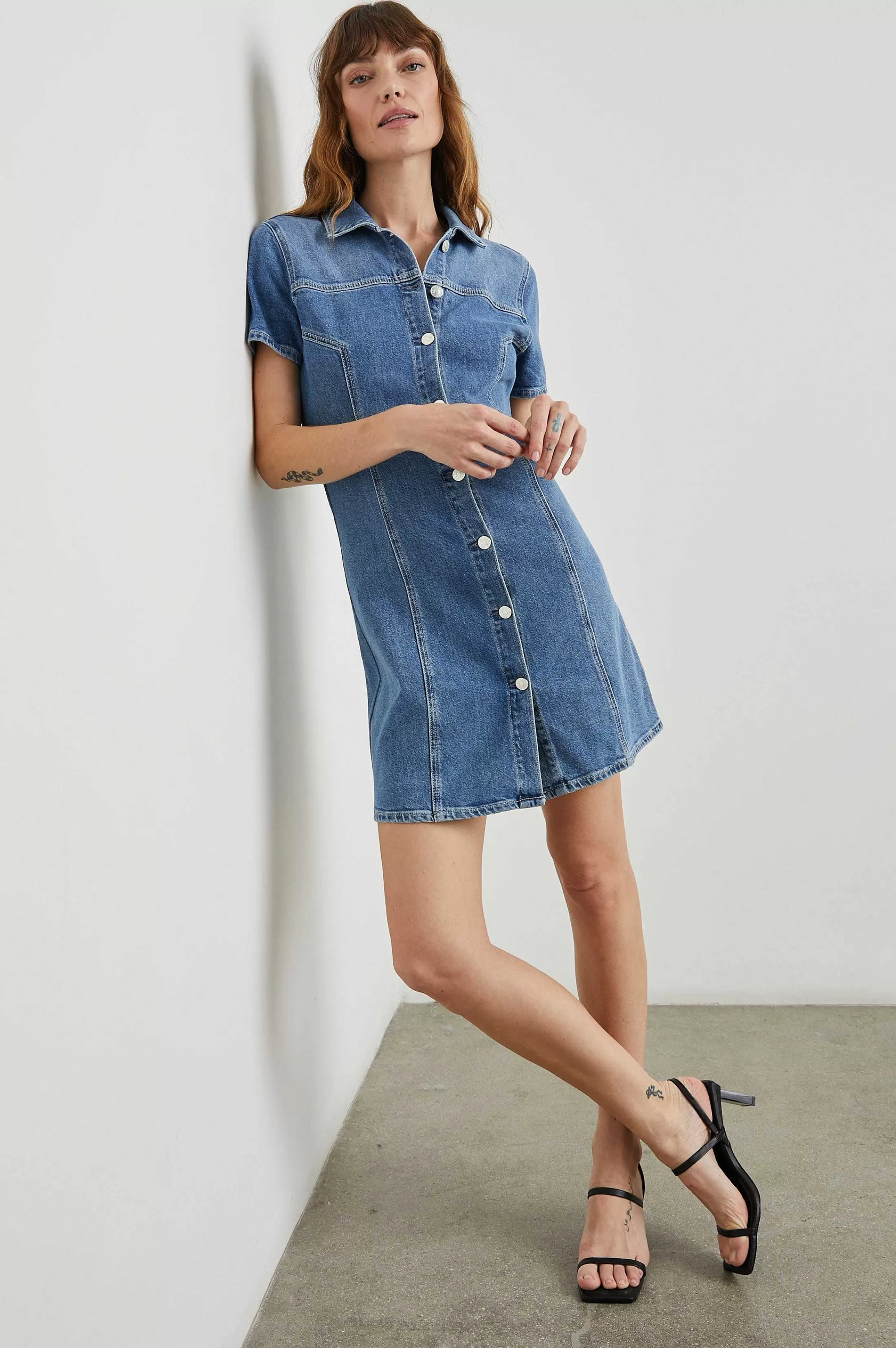 Denim-Rails Pasadena Jurk - Cadet Blauw