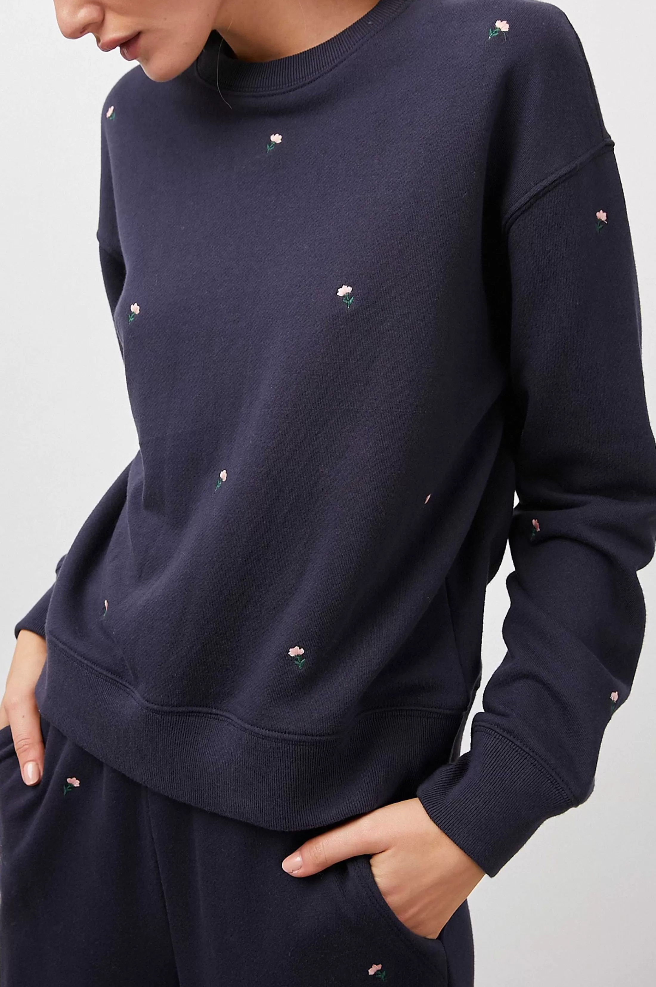 Lounge-Rails Ramona Sweatshirt - Marine Knopen