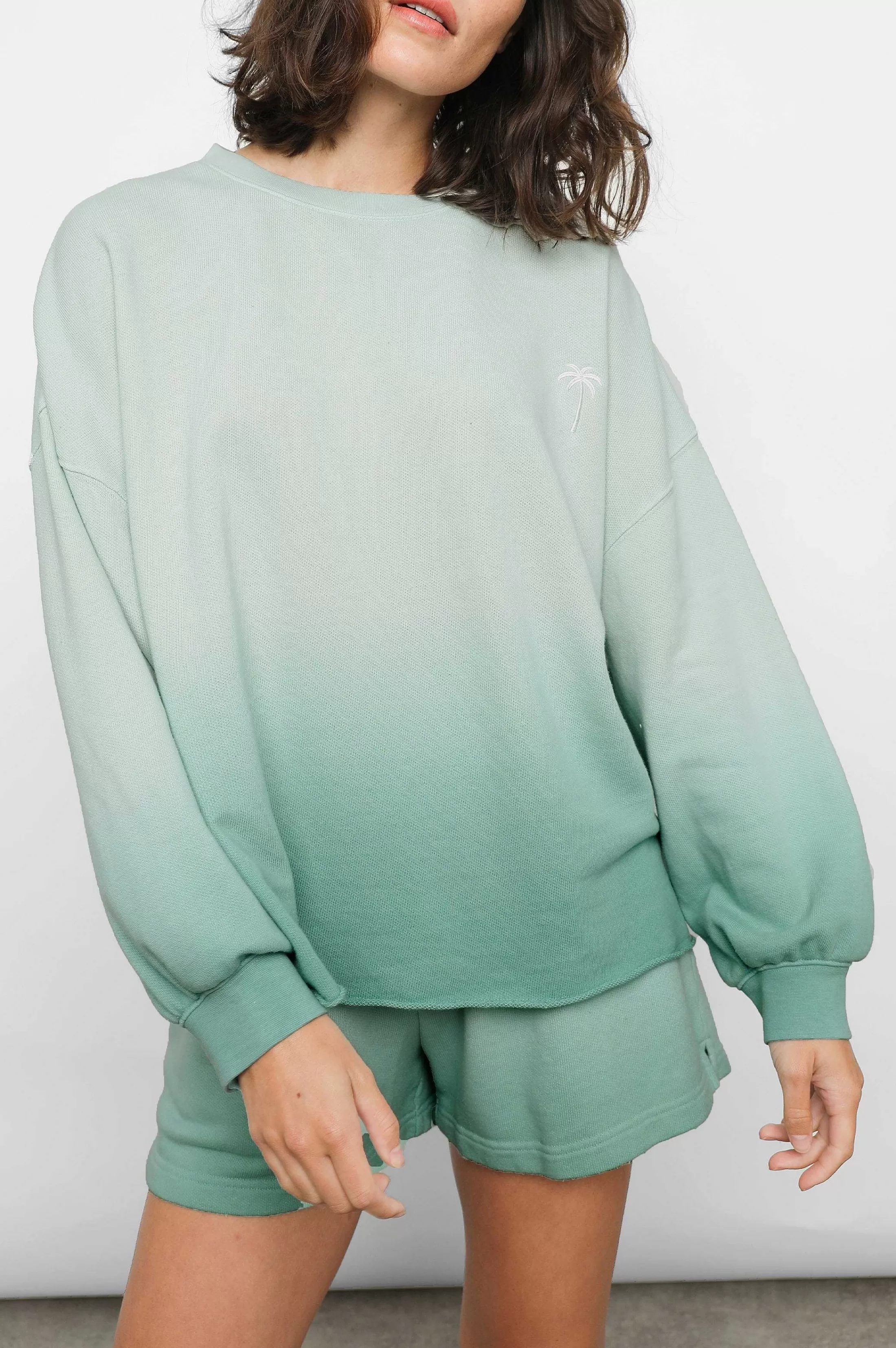 Lounge-Rails Reeves Sweatshirt - Aqua Dip-Verf