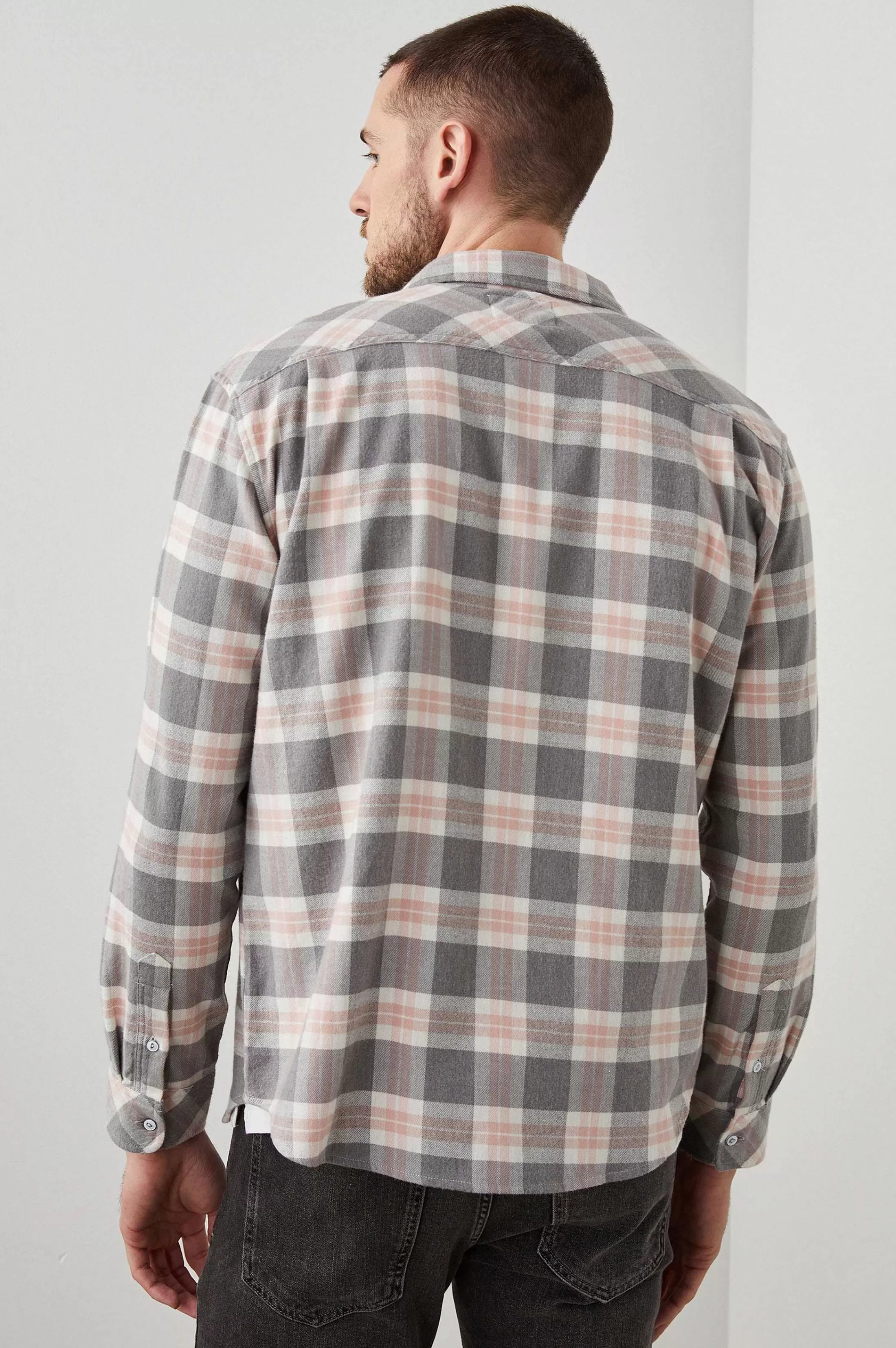 Overhemden-Rails Sussex Shirt - Houtskool Heather Garnal