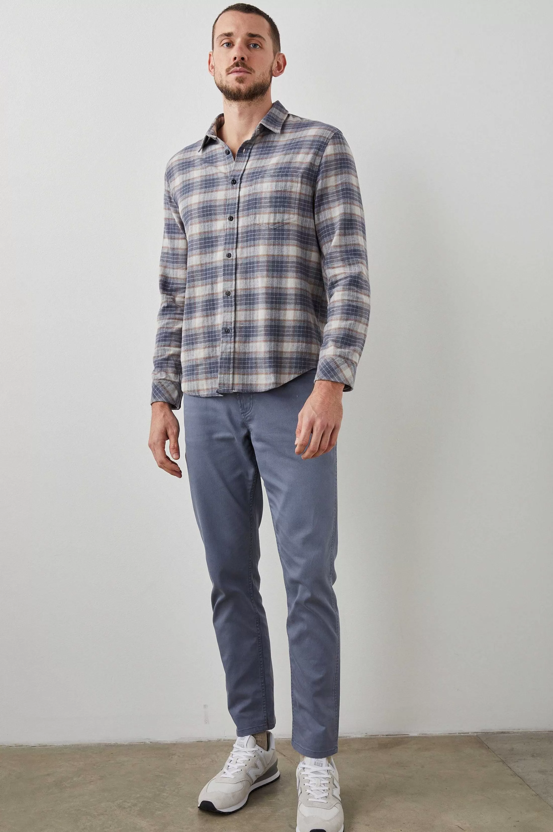 Overhemden-Rails Sussex Shirt - Pijlwoot Flint Melange