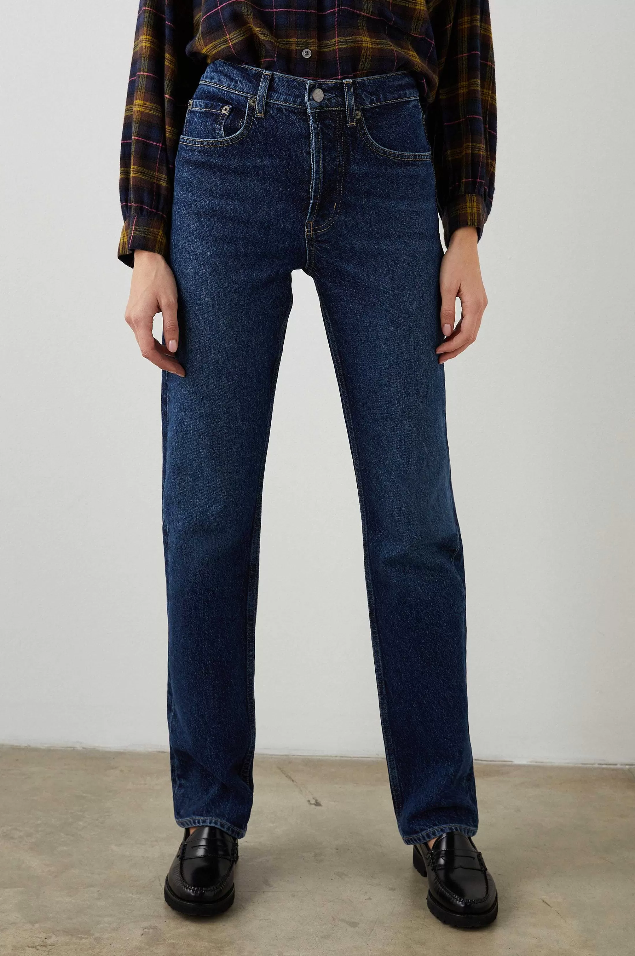 Denim-Rails Topanga Straight - Collegiaat Blauw