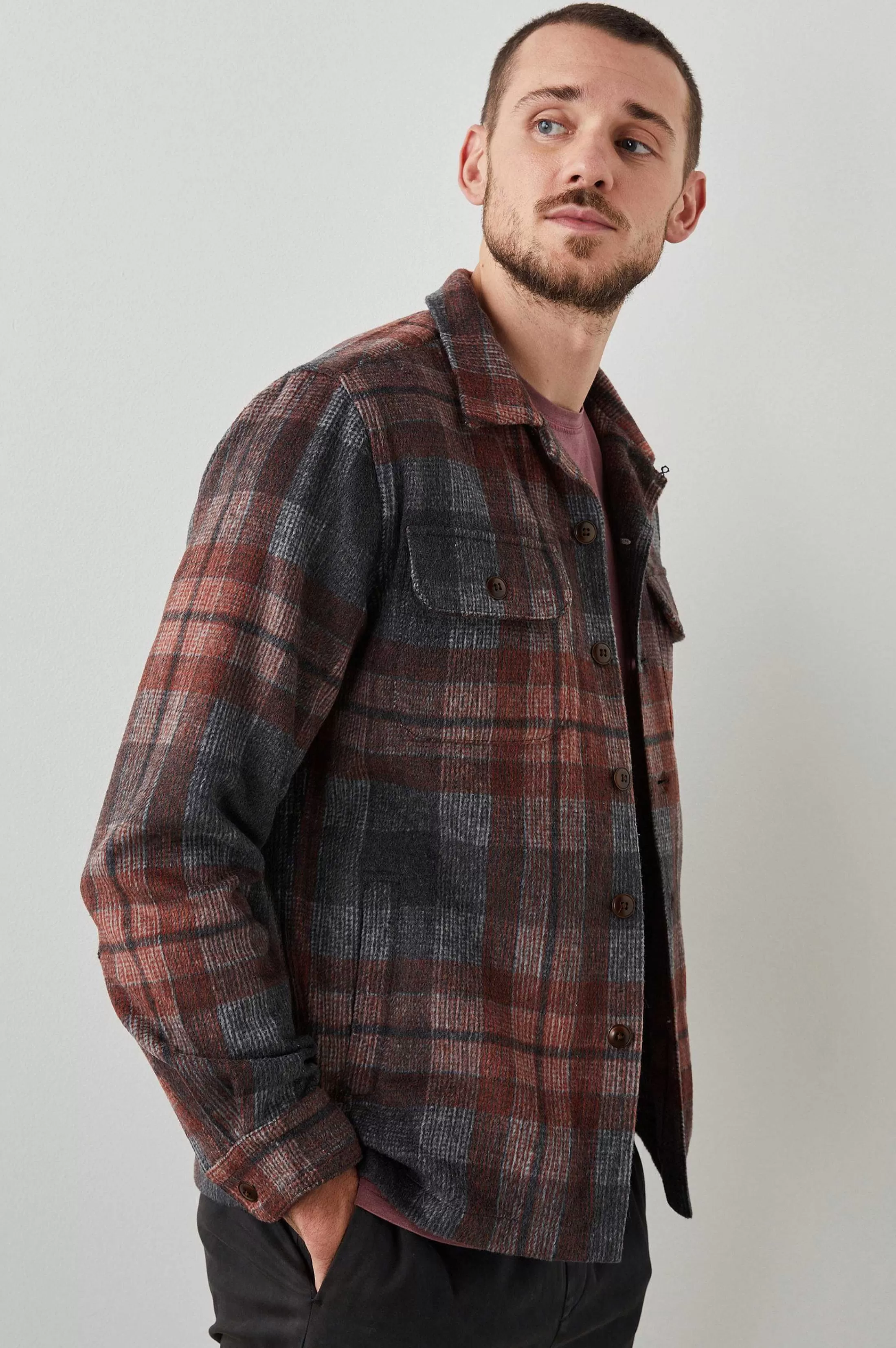 Jassen En Jassen-Rails Viggo Overhemdjas - Crimson Shadow Plaid