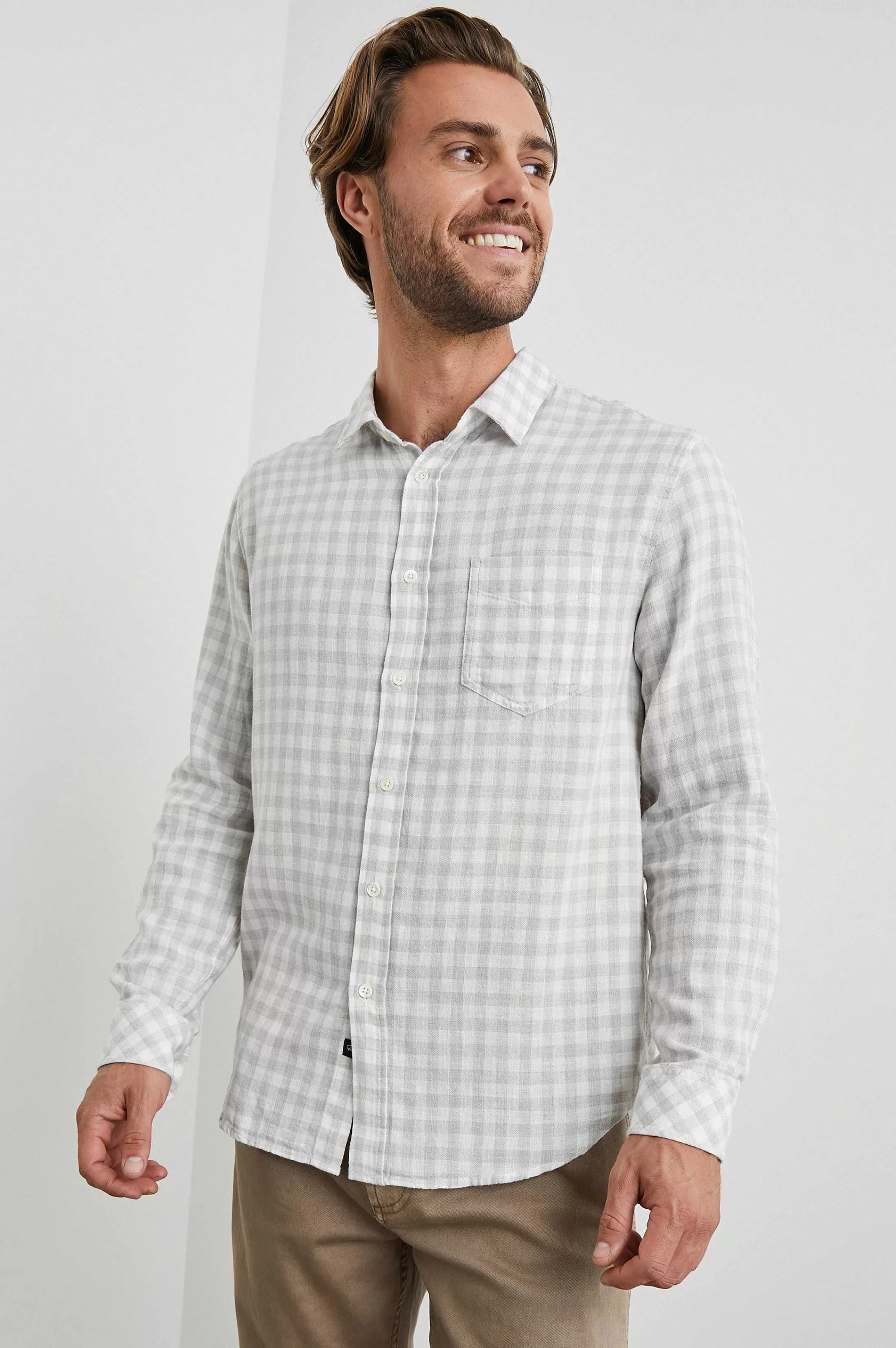 Overhemden-Rails Wyatt Overhemd - Grijs Gingham Melange