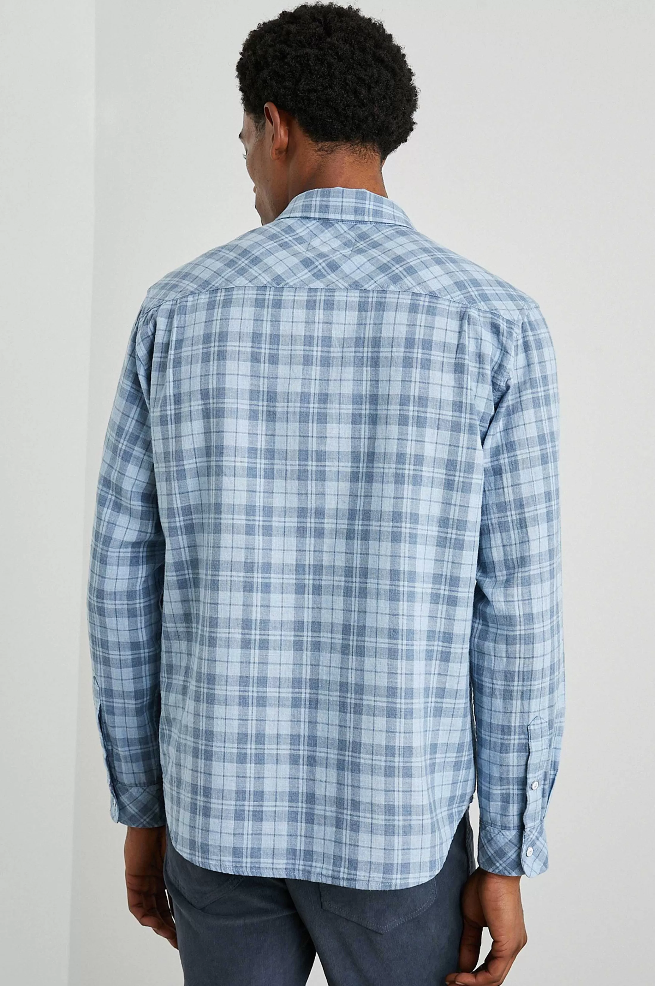 Overhemden-Rails Wyatt Overhemd - Sky Denim Heather