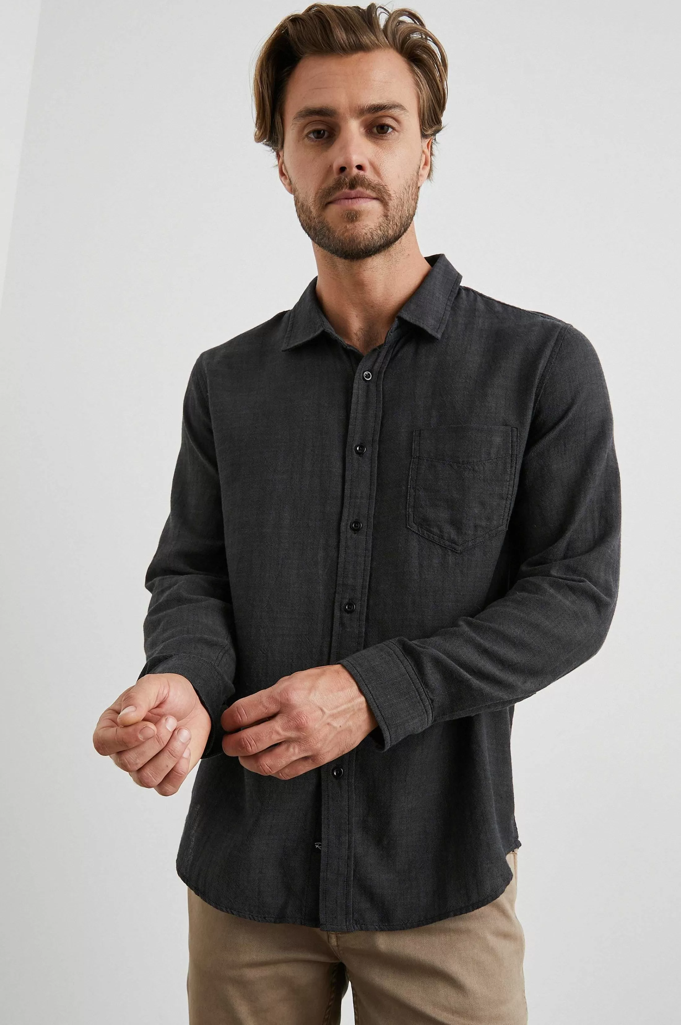 Overhemden-Rails Wyatt Overhemd - Zwart Chambray