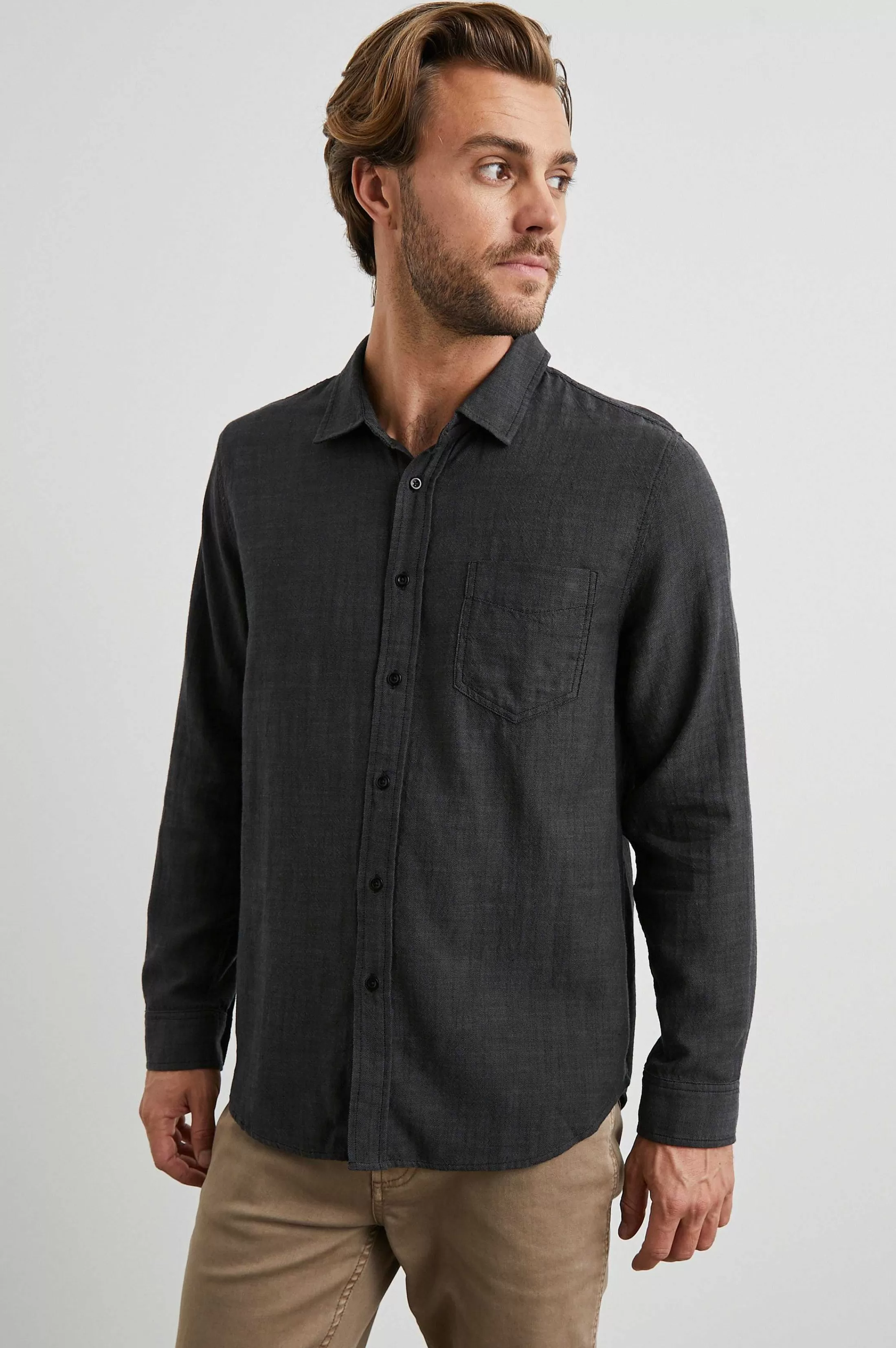 Overhemden-Rails Wyatt Overhemd - Zwart Chambray